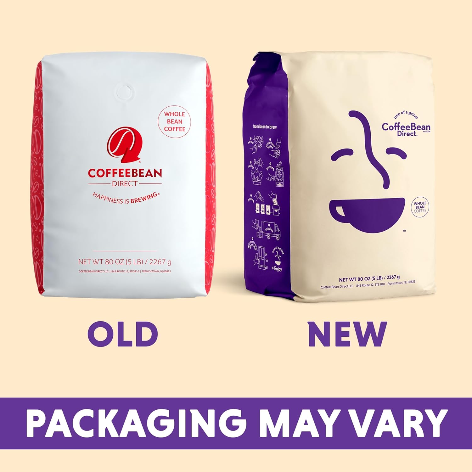 Coffee Bean Direct Jamaican Me Crazy Flavored, Whole Bean Coffee, 5-Pound Bag1