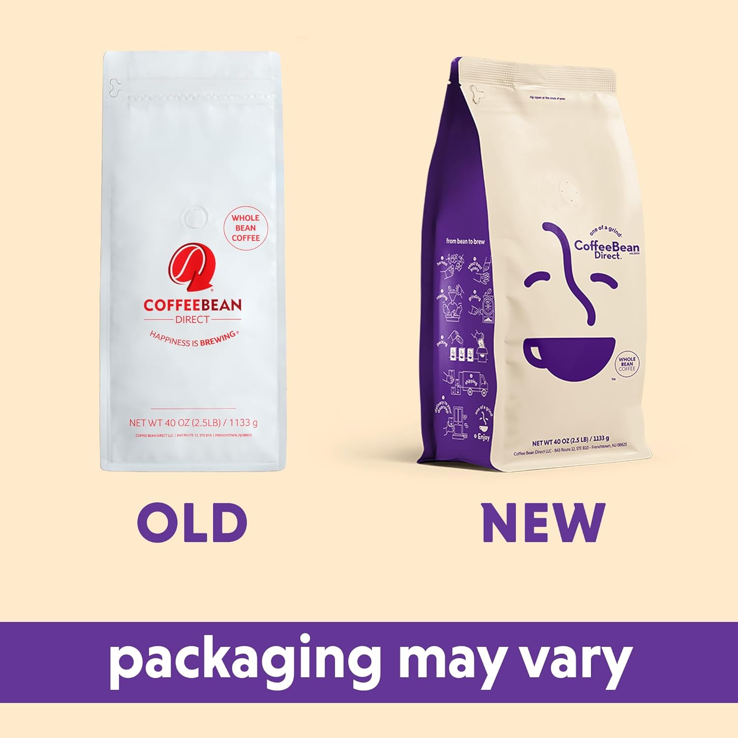 Coffee Bean Direct Medium Roast Espresso, Whole Bean Coffee, 2.5-Pound Bag1