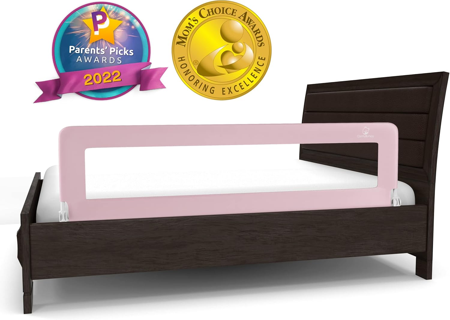 ComfyBumpy 59 inch Extra Long Bed Rail for Toddlers - Baby Bed Rail Guard for Kids, Twin, Full, King and Queen Beds - Adjustable Toddler Bed Rails - Baby Bed Side Bedrails - Pink, XL (59 x 19.5) ComfyBumpy 59 inch Extra Long Bed Rail for Toddlers - Baby Bed Rail Guard for Kids, Twin, Full, King and Queen Beds - Adjustable Toddler Bed Rails - Baby Bed Side Bedrails - Pink, XL (59" x 19.5")