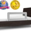 ComfyBumpy Bed Rail for Toddlers | Bed Rails for Kids, Twin, Full, Queen & King Size Bed - Adjustable Toddler Bed Rail Guard - Swing Down Baby Bed Side Rail - Gray, Regular (35.5" x 19.5")