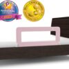 ComfyBumpy Bed Rail for Toddlers | Bed Rails for Kids, Twin, Full, Queen & King Size Bed - Adjustable Toddler Bed Rail Guard - Swing Down Baby Bed Side Rail - Pink, Regular (35.5" x 19.5")