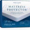 Cosy House Collection Luxury Mattress Protector - Blend of Rayon Derived from Bamboo - College Dorm Room Essentials - Ultra Soft Comfort, Stays Cool & Quiet - Premium Fitted Sheet Style (Twin XL)