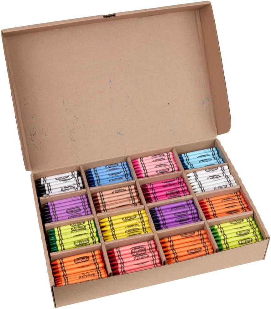 Crayola Crayon Classpack - 800ct (16 Assorted Colors), Bulk School Supplies for Teachers, Kids Crayons, Arts & Crafts Classroom Supplies, 3+23