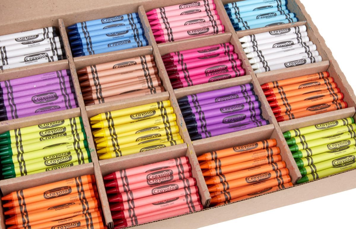 Crayola Crayon Classpack - 800ct (16 Assorted Colors), Bulk School Supplies for Teachers, Kids Crayons, Arts & Crafts Classroom Supplies, 3+6