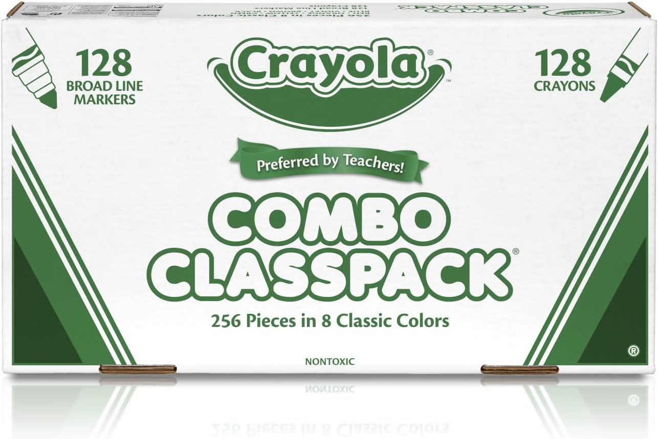 Crayola Crayons and Washable Markers Classpack, 256 Ct, Bulk School Supplies for Teachers, Elementary and Preschool1