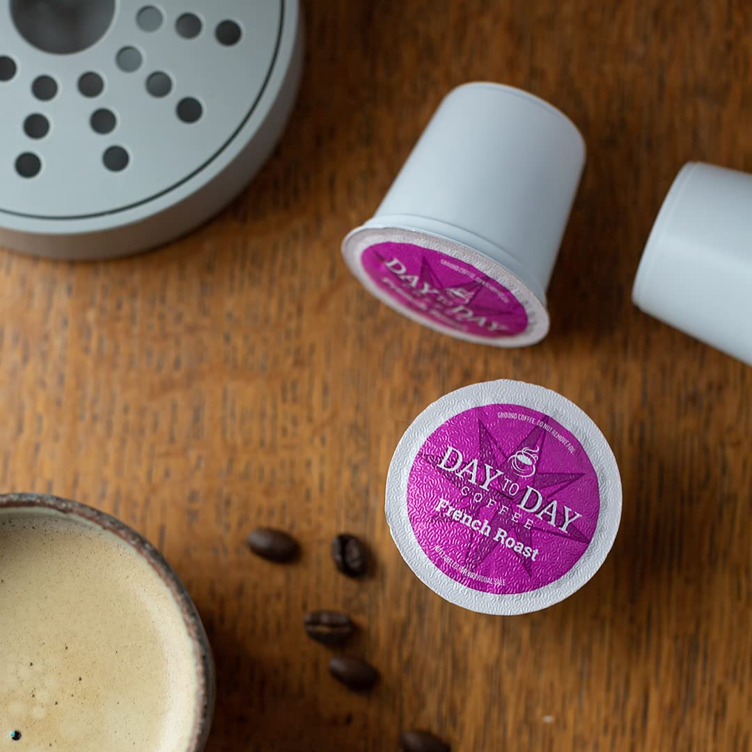 Day To Day 120-Count French Roast, Dark Roast Single Serve Coffee Pods for K Cups Keurig Brewers (French Roast, 120 Count (Pack of 1))9
