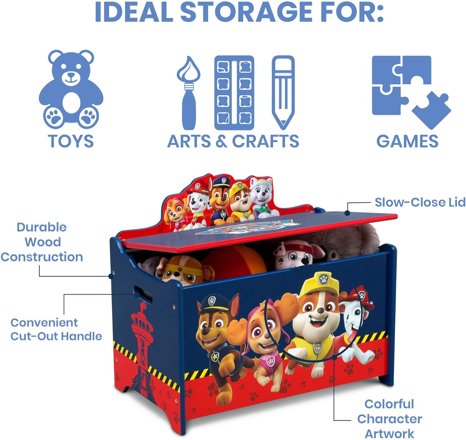 Delta Children Deluxe Toy Box, PAW Patrol3