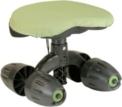 Deluxe Garden Rocker Rolling Work Seat with Comfort Cushion and Patented Rocking Wheels Stool Cart |Made in USA | Model GB1321