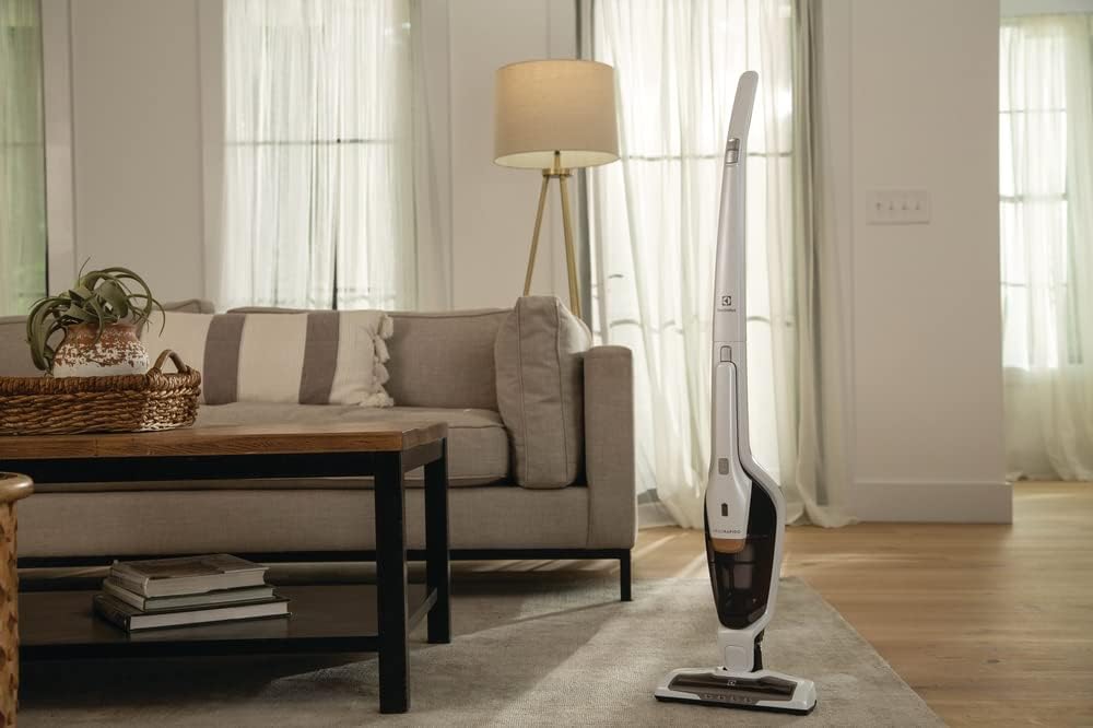 Electrolux Ergorapido Stick Cleaner Lightweight Cordless Vacuum with LED Nozzle Lights and Turbo Battery Power, for Carpets and Hard Floors, in, Satin White1