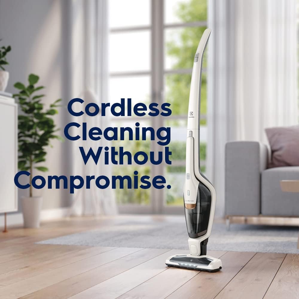 Electrolux Ergorapido Stick Cleaner Lightweight Cordless Vacuum with LED Nozzle Lights and Turbo Battery Power, for Carpets and Hard Floors, in, Satin White9