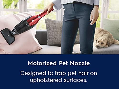 Electrolux Ergorapido Stick, Lightweight Cordless Vacuum with LED Nozzle Lights and Turbo Power Battery, for Removing Pet Hair from Carpets and Hard Floors, in, Chili Red6