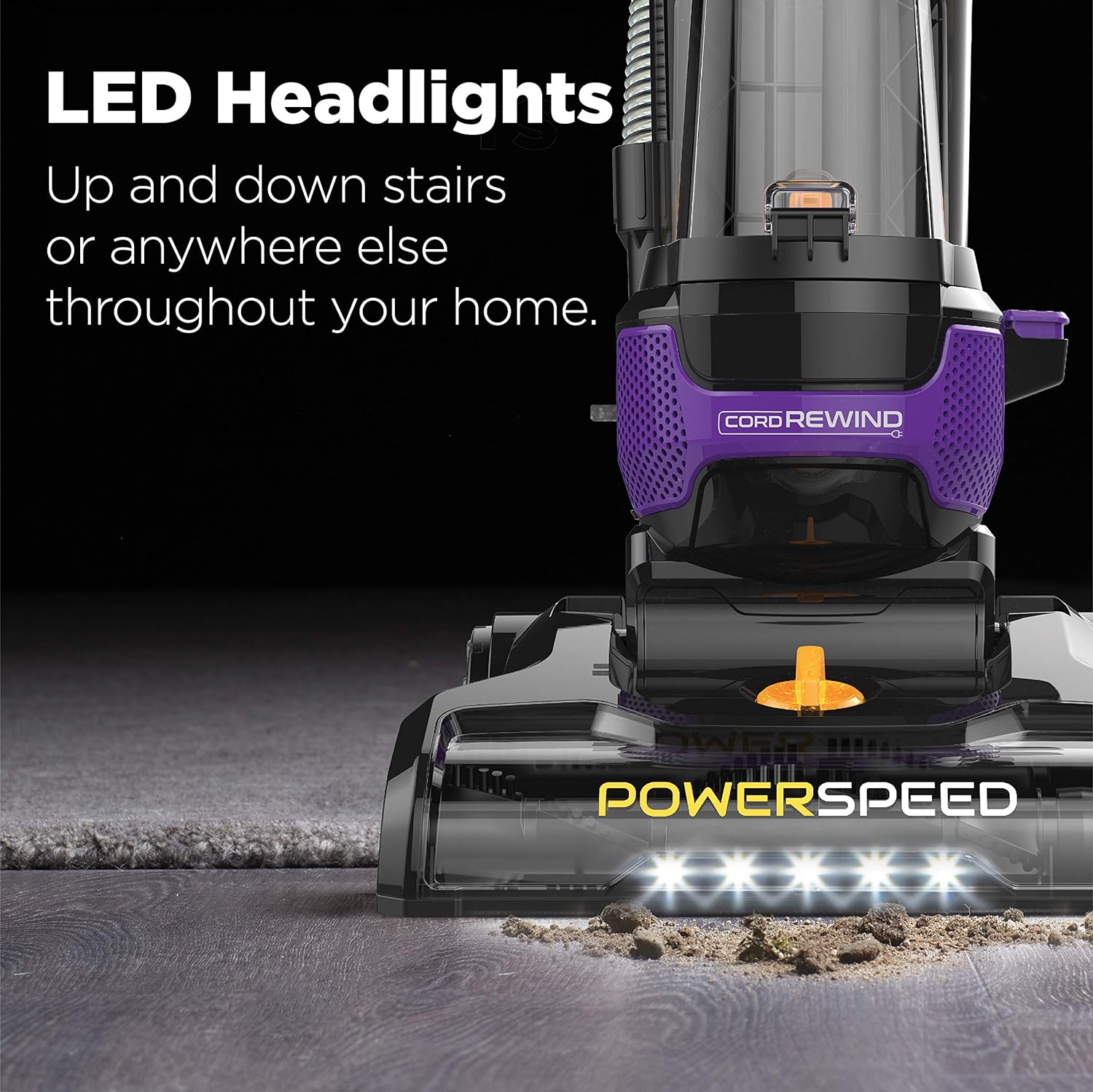 Eureka Pet Home, Bagless Cleaner Swivel Steering Powerful Lightweight Upright Vacuum Carpet and Floor, PowerSpeed NEU202 with Automatic Cord Rewind, Purple4