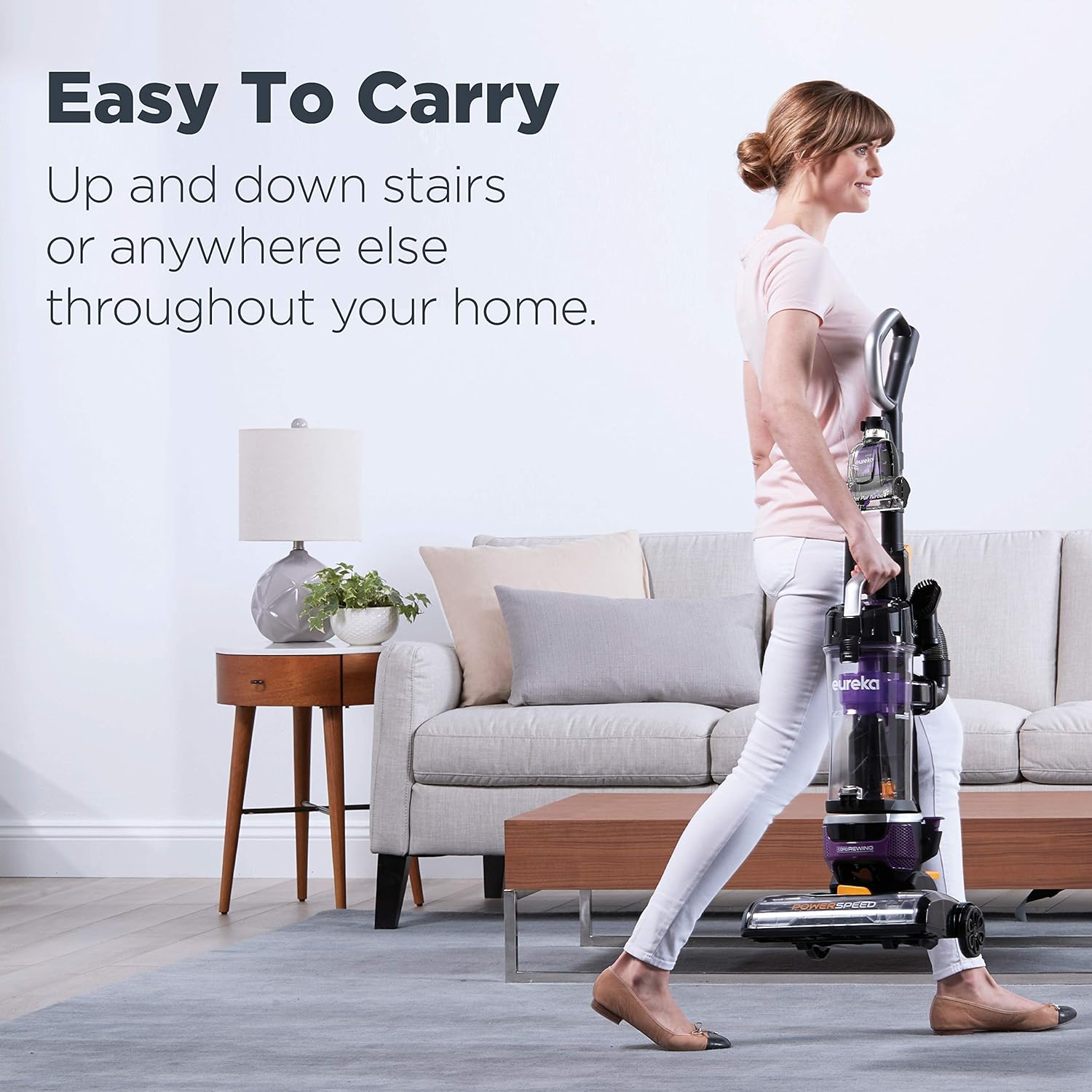 Eureka Pet Home, Bagless Cleaner Swivel Steering Powerful Lightweight Upright Vacuum Carpet and Floor, PowerSpeed NEU202 with Automatic Cord Rewind, Purple5