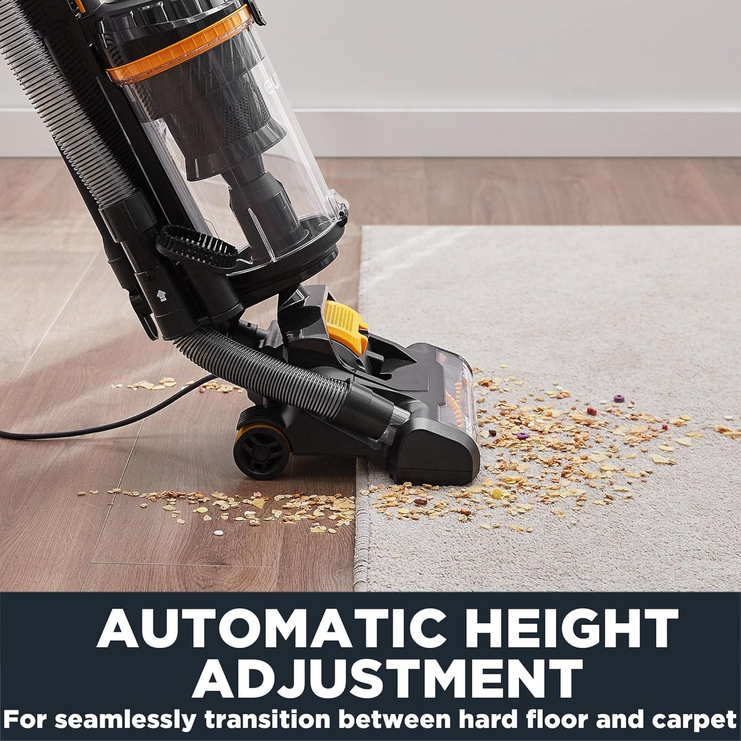 Eureka Powerful Carpet and Floor, Household Cleaner for Home Bagless Lightweight Upright Vacuum, MaxSwivel Pro NEU350 with Pet Tool, Yellow3