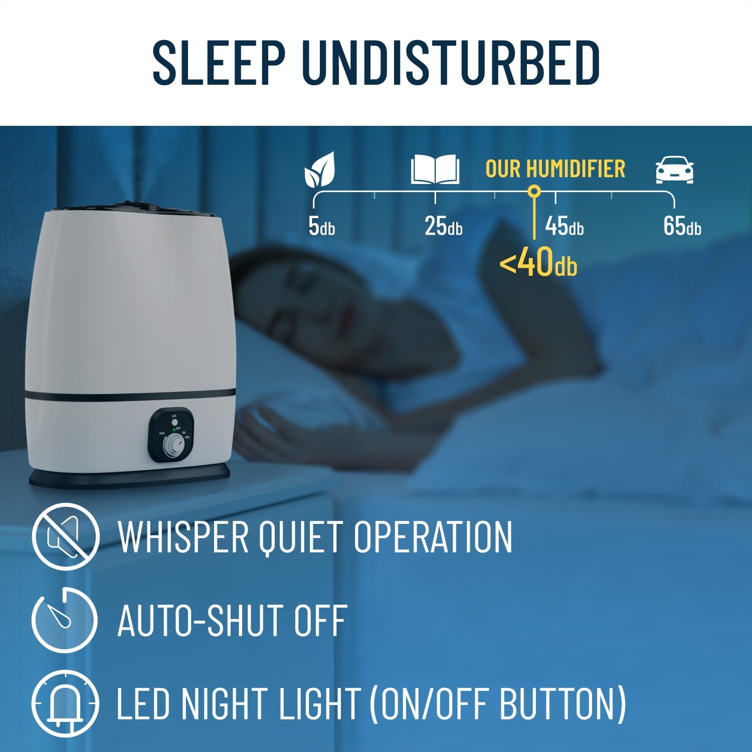 Everlasting Comfort Cool Mist Humidifiers for Bedroom (6L) - Humidifier Large Room No-Filter, Quiet Air Humidifier for Plants, Baby, Allergies, Dry Skin, Congestion, 50 Hr Run Time, Easy Clean, White4