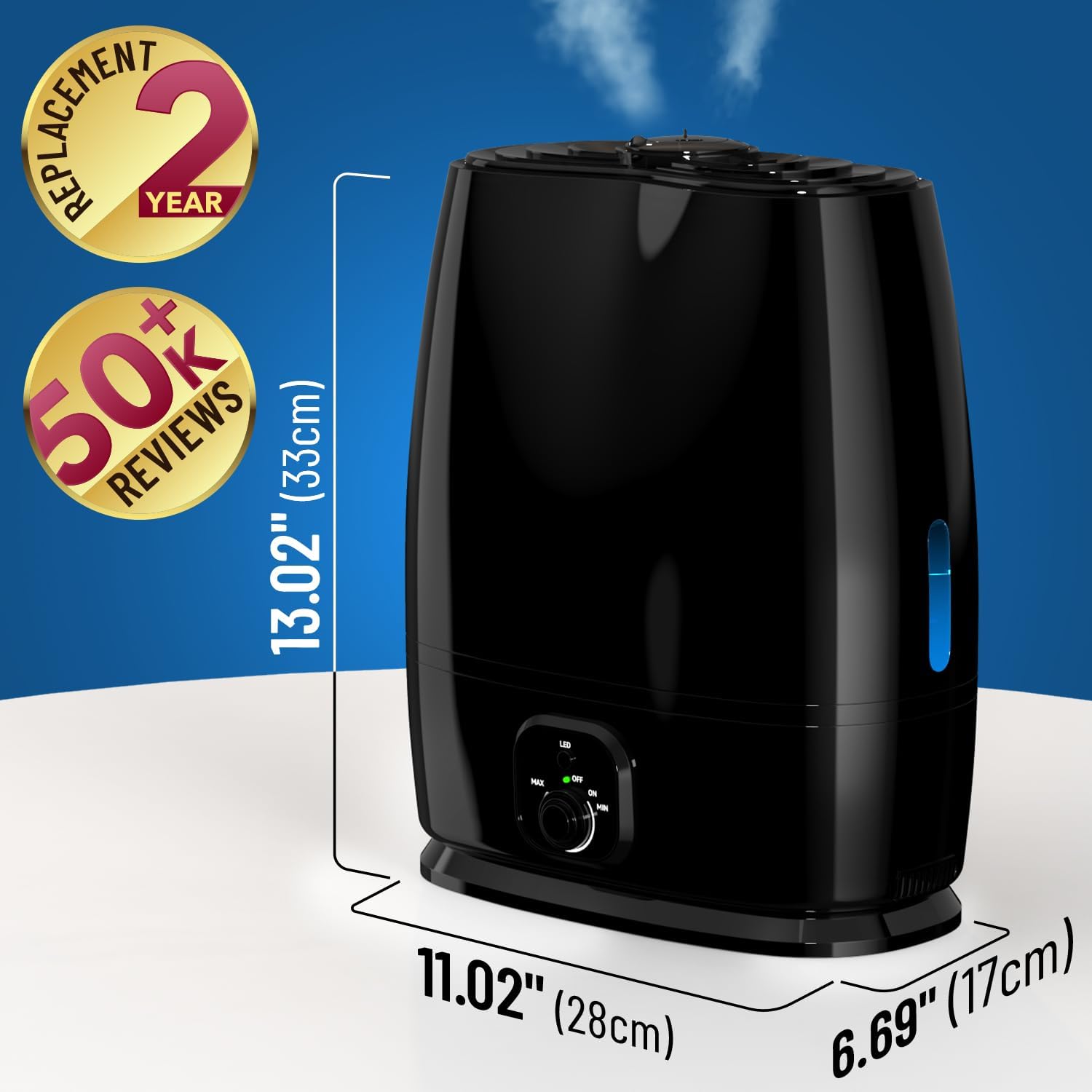 Everlasting Comfort Cool Mist Humidifiers for Bedroom (6L) - Humidifier Large Room No-Filter, Quiet Air Humidifier for Plants, Baby, Allergies, Dry Skin, Congestion, 50 Hr Run Time, Easy Clean6