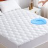 Full Size Mattress Protector, Cooling Waterproof Full Size Mattress Pad Cover, 3D Air Soft Full Size Mattress Cover for 6-16 Inches Mattress, White