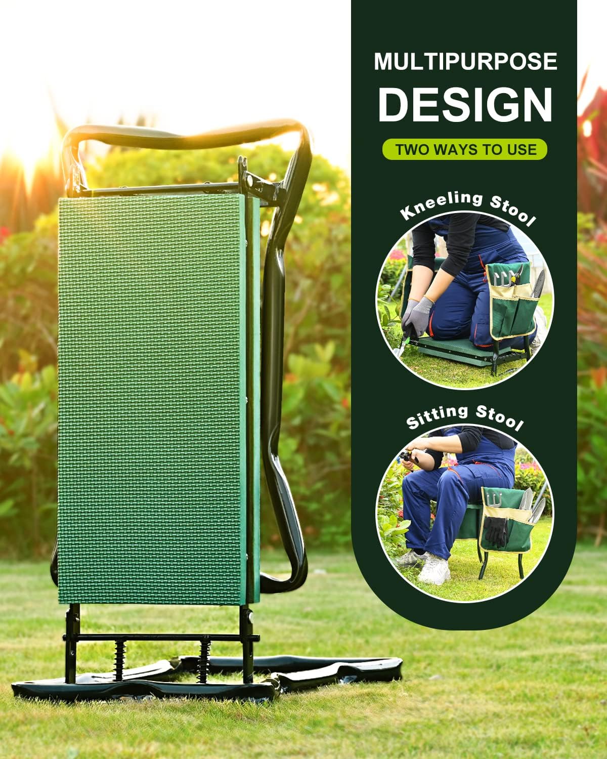 Garden Bench for Kneeling and Sitting Foldable Garden Kneeler and Seat Heavy Duty,Gardner Gifts Ideas for Women Mom Grandma 5