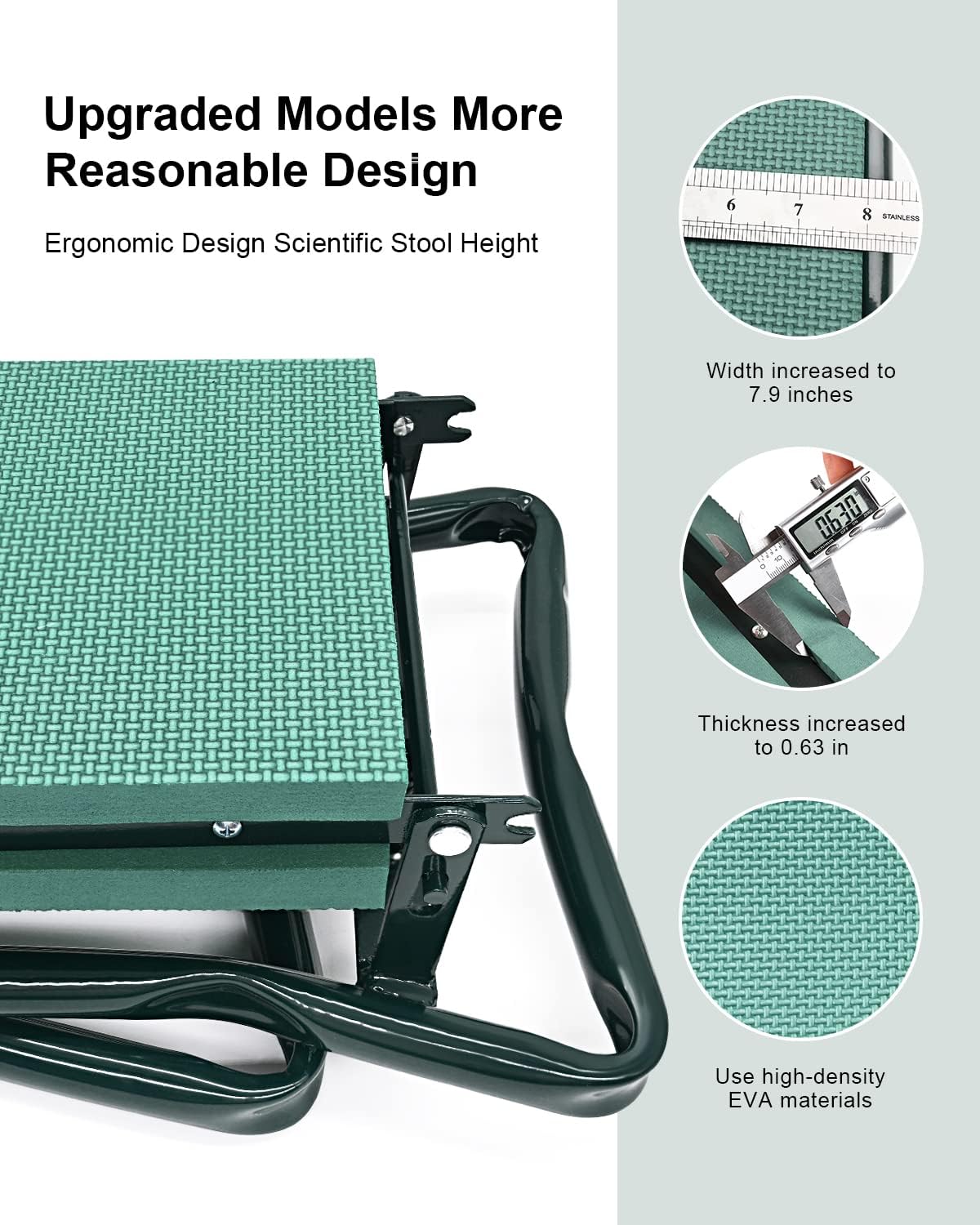 Garden Kneeler and Seat Heavy Duty, Upgraded Widened and Thickened Gardening Stools for Seniors, Foldable Gardening Bench Ergonomic Design, Effective Relief of Knee and Back Pain, Gift for Gardeners7