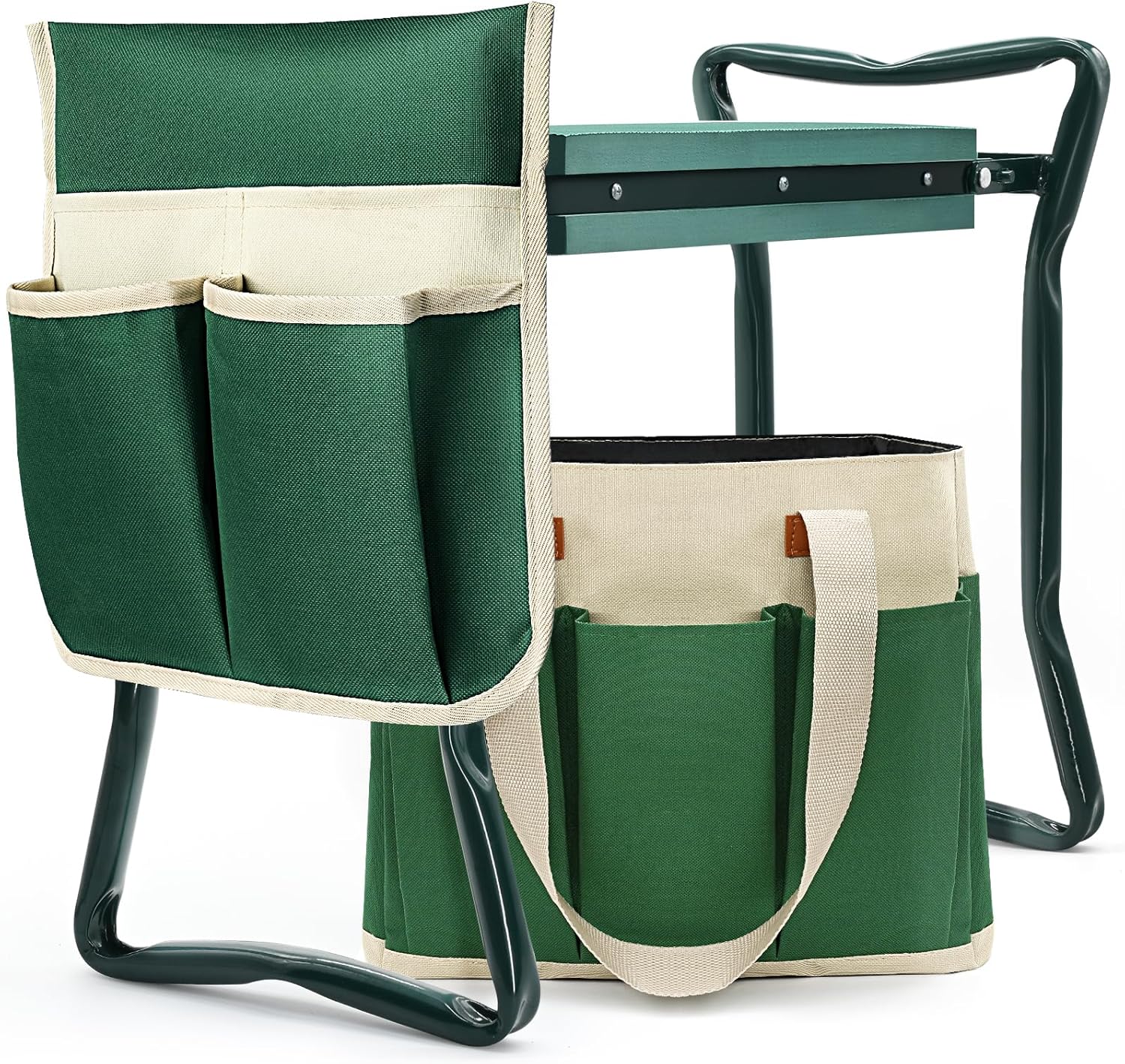 Garden Stool and Kneeler,Foldable Gardening Bench with Tool Bag Pouch EVA and Garden Gloves,Garden Kneeler and Seat Gardening Gift for Women Men Garden Stool and Kneeler,Foldable Gardening Bench with Tool Bag Pouch EVA and Garden Gloves,Garden Kneeler and Seat Gardening Gift for Women Men