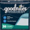 Goodnites Disposable Bed Pads/Bed Mats for Bedwetting, 2.4 x 2.8 ft, 36 Ct (4 Packs of 9)