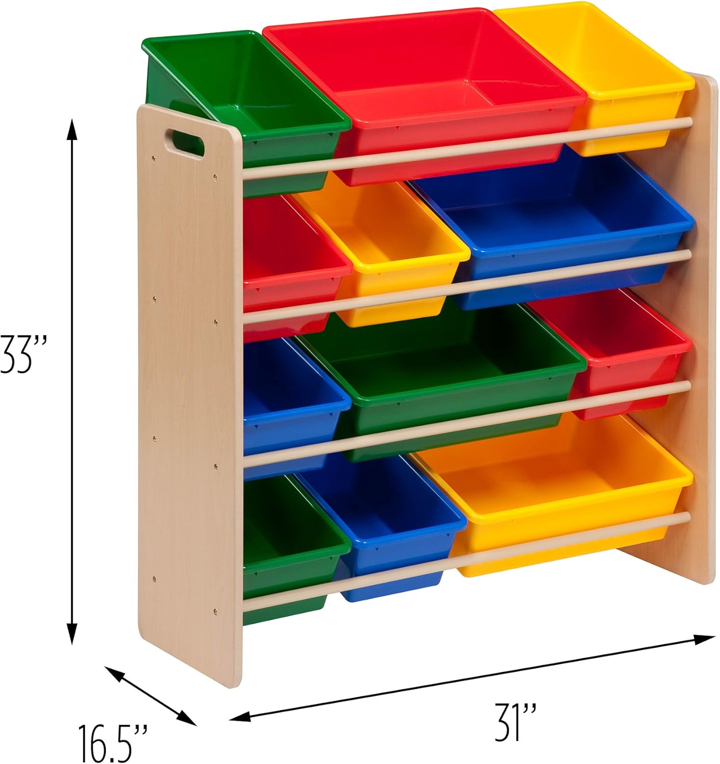 Honey-Can-Do Kids Toy Organizer and Storage Bins, Natural Primary67