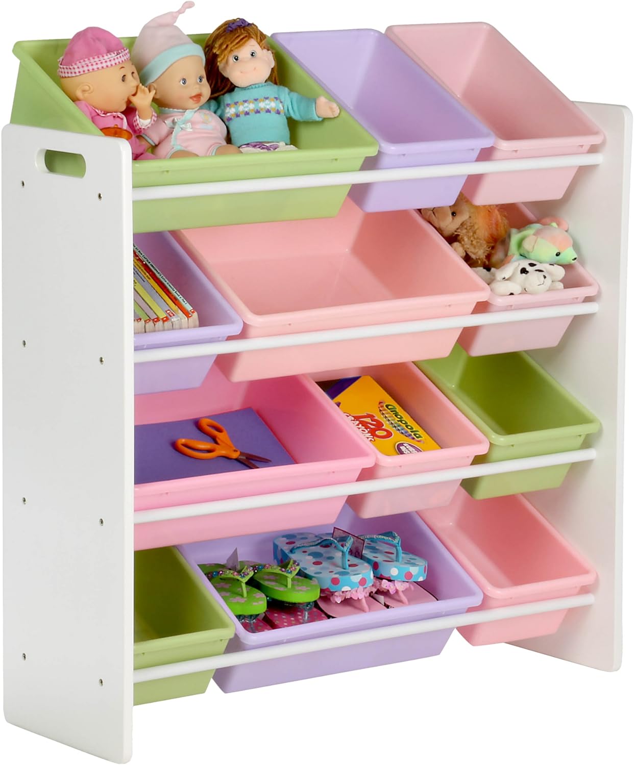 HoneyCanDo Kids Toy Storage Organizer With Bins, Pastel HoneyCanDo Kids Toy Storage Organizer With Bins, Pastel