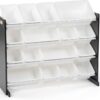 Humble Crew, Black with White Extra-Large Supersized Storage Organizer, Plastic Bins