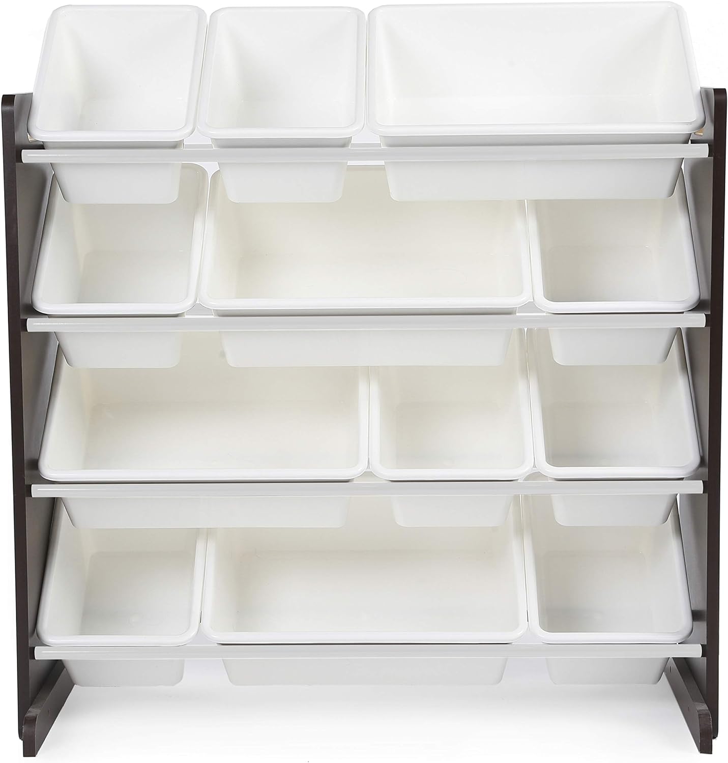 Humble Crew Modern Toy Organizer with 12 Bins, Espresso White9