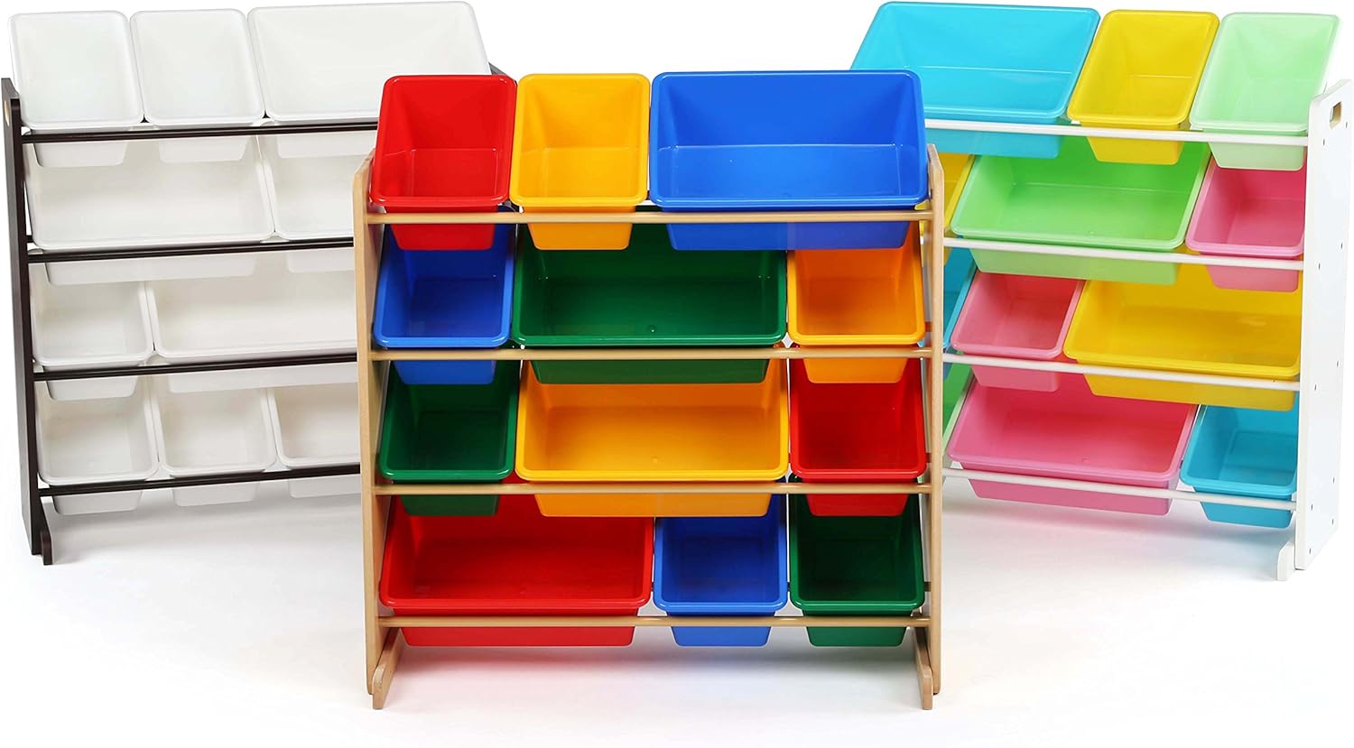 Humble Crew, Natural Primary Kids' Toy Storage Organizer with 12 Plastic Bins, 34 35 15.5inch0