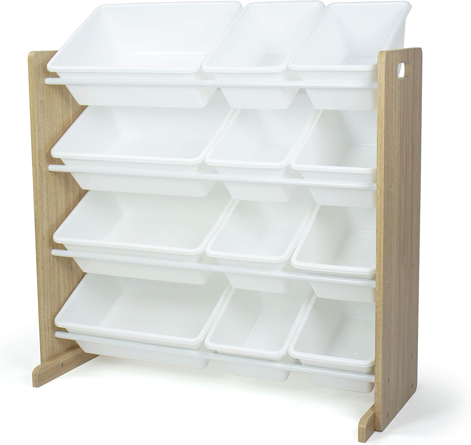Humble Crew, Natural Wood White Kids Toy Organizer with 12 Storage Bins Humble Crew, Natural Wood/White Kids Toy Organizer with 12 Storage Bins