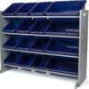 Humble Crew Toy Storage Organizer, Grey/Navy, 42x11x31 inches,12x9x6 inches,16x12x6 inches