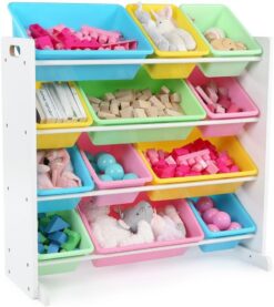 Humble Crew, White/Pastel Kids' Toy Storage Organizer