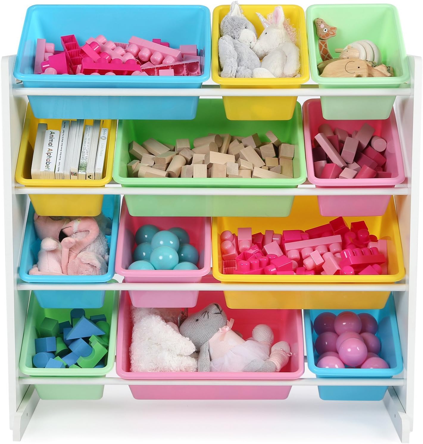 Humble Crew, White Pastel Kids' Toy Storage Organizer7