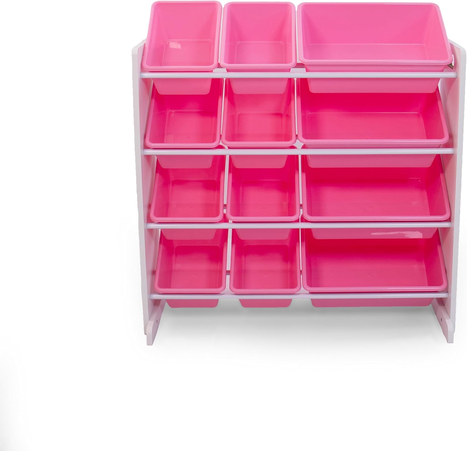 Humble Crew, White Pink 12 Bin Toy Storage Organizer1