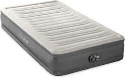 Intex 64021E TruAire Luxury Air Mattress: Fiber-Tech – Built-in Electric Pump – Multizone Support System