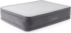 Intex Comfort Dura-Beam Airbed Internal Electric Pump Bed Height Elevated, Queen (600 Lbs), Elevated (18), (2020 Model)