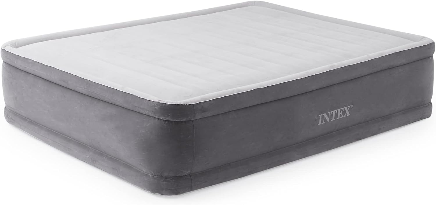 Intex Comfort Dura-Beam Airbed Internal Electric Pump Bed Height Elevated, Queen (600 Lbs), Elevated (18), (2020 Model) Intex Comfort Dura-Beam Airbed Internal Electric Pump Bed Height Elevated, Queen (600 Lbs), Elevated (18), (2020 Model)