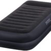 Intex Dura-Beam Series Pillow Rest Raised Airbed with Fiber-Tech Construction and Built-in Pump, Twin, Bed Height 16.5"