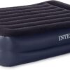 Intex Dura-Beam Standard Series Pillow Rest Raised Airbed w/Built-in Pillow & Electric Pump, Queen