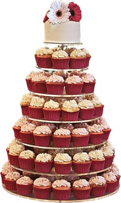 Jusalpha® Large 7-tier Acrylic Round Cake Stand-cupcake Stand- Dessert Stand-tea Party Serving Platter for Wedding Party (7R Large)