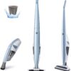 Kenmore DS1020 16V Cordless Stick Vacuum Lightweight 2-in-1 Handheld, LED Headlight with 2-Speed Power Control for Hardwood Floor, Carpet & Pet Hair, 16 Volts, Gray-Blue
