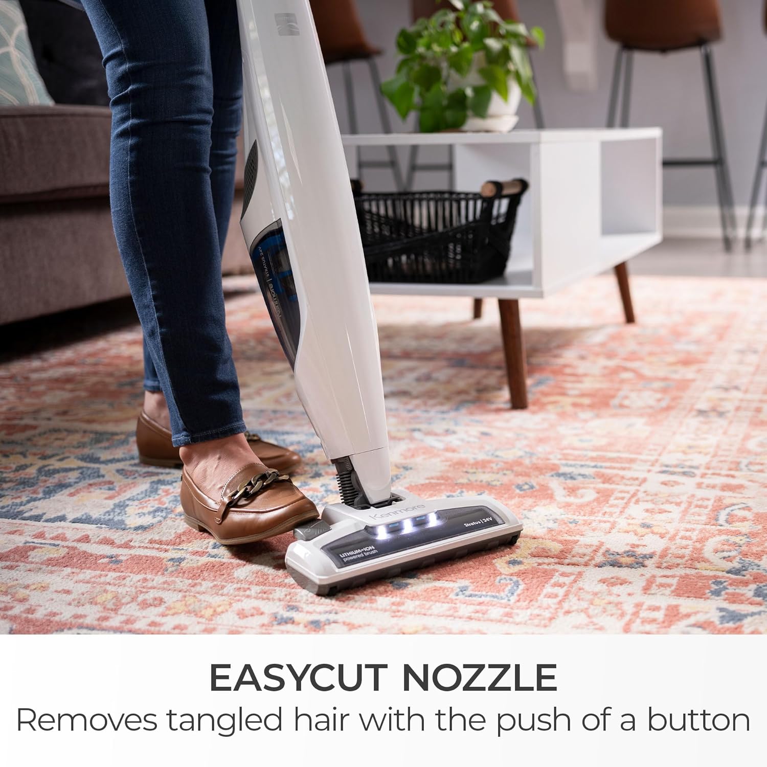 Kenmore DS1030 Cordless Stick Vacuum Lightweight Cleaner 2-Speed Power Suction LED Headlight 2-in-1 Handheld for Hardwood Floor, Carpet & Pet Hair, 3lbs, White6