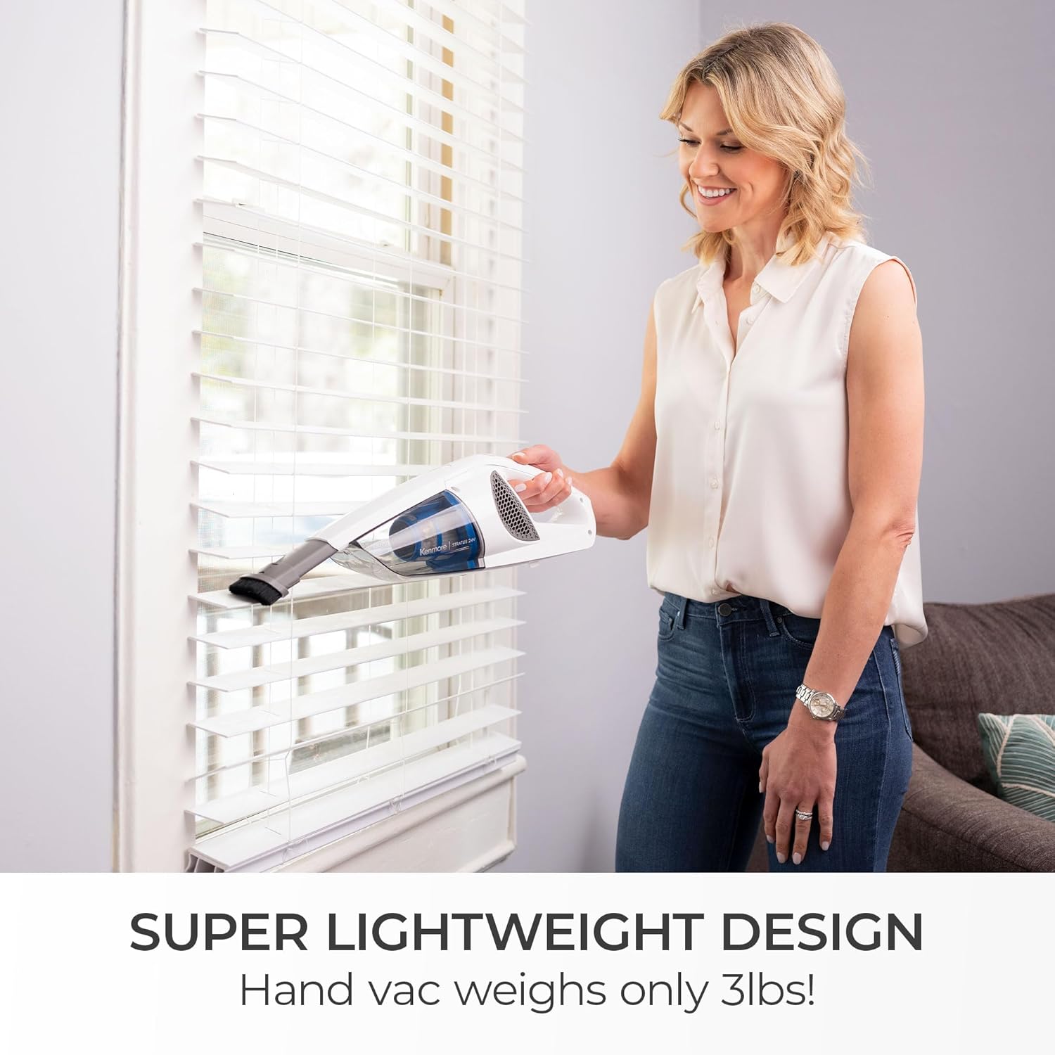 Kenmore DS1030 Cordless Stick Vacuum Lightweight Cleaner 2-Speed Power Suction LED Headlight 2-in-1 Handheld for Hardwood Floor, Carpet & Pet Hair, 3lbs, White7