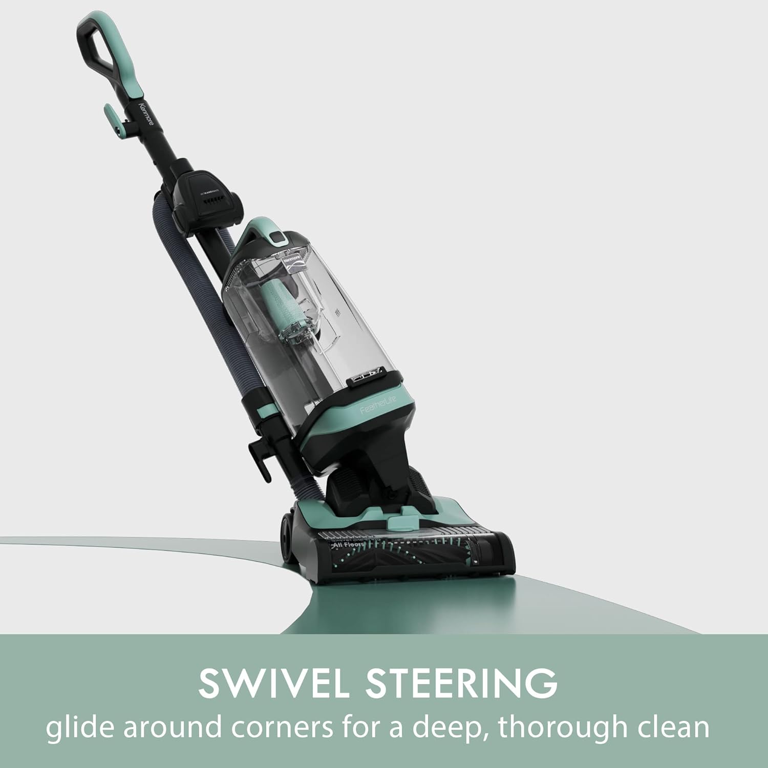Kenmore DU1275 Bagless Upright Vacuum Lightweight Carpet Cleaner with 4 Height Adjustment, Hair Eliminator brushroll, Pet HandiMate & 2 Cleaning Tools, Light Green1