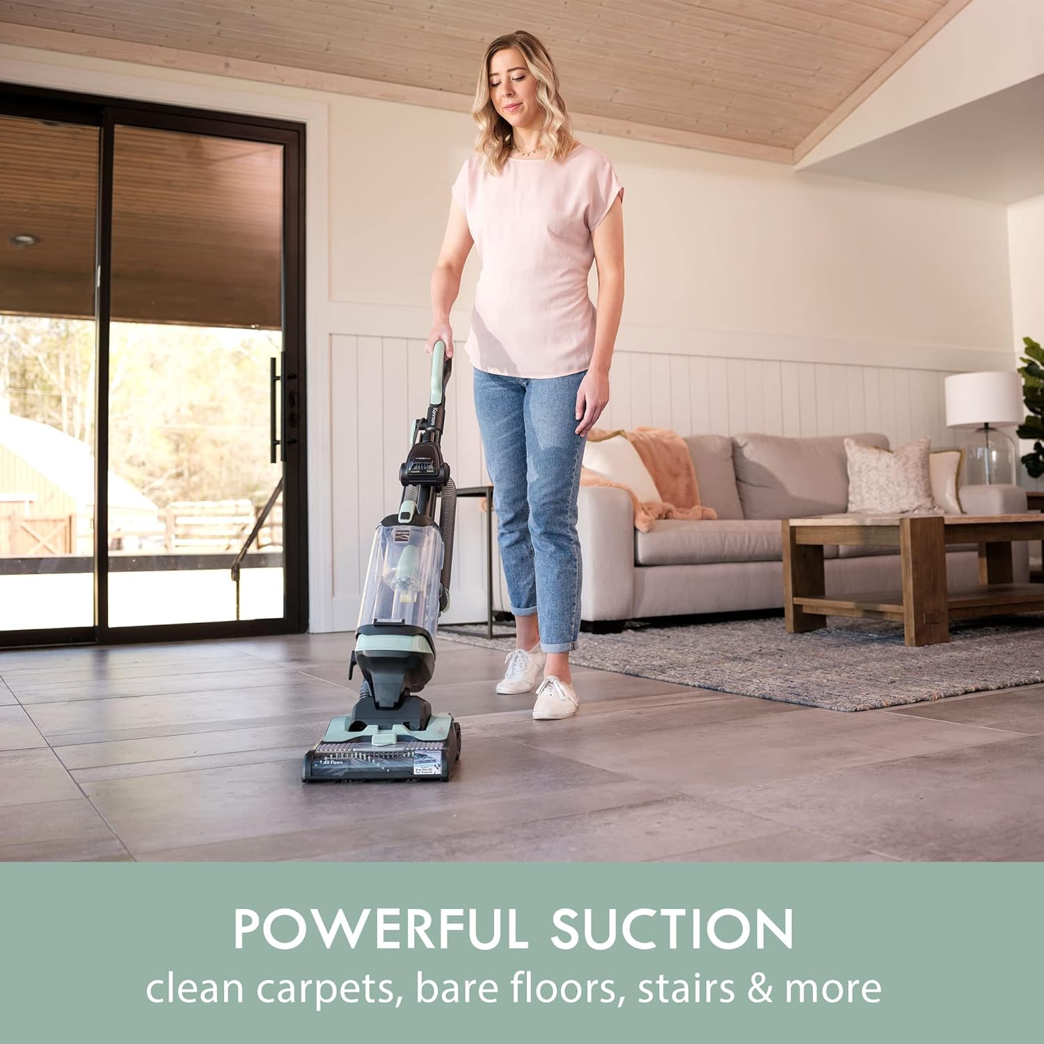 Kenmore DU1275 Bagless Upright Vacuum Lightweight Carpet Cleaner with 4 Height Adjustment, Hair Eliminator brushroll, Pet HandiMate & 2 Cleaning Tools, Light Green6