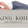 King Koil Luxury Air Mattress with Built-in High Speed Pump for Camping, Home & Guests - Air Mattresses Twin Size Airbed Luxury Inflatable Blow Up Mattress Waterproof