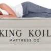 King Koil Pillow Top Plush Queen Air Mattress With Built-in High-Speed Pump Best For Home, Camping, Guests, 20" Queen Size Luxury Double Airbed Adjustable Blow Up Mattress, Waterproof, 1-Year Warranty