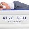 King Koil Plush Pillow Top King Air Mattress with Built-in High-Speed Pump Best for Home, Camping, Guests, 20" King Size Luxury Double Airbed Blow Up Bed, 1-Year Manufacturer Warranty