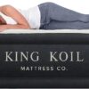 King Koil Plush Pillow Top Luxury Twin Air Mattress with Built-in High-Speed Pump for Camping, Home & Guests - Airbed Inflatable Blow Up Mattress, Waterproof, 1-Year Manufacturer Warranty
